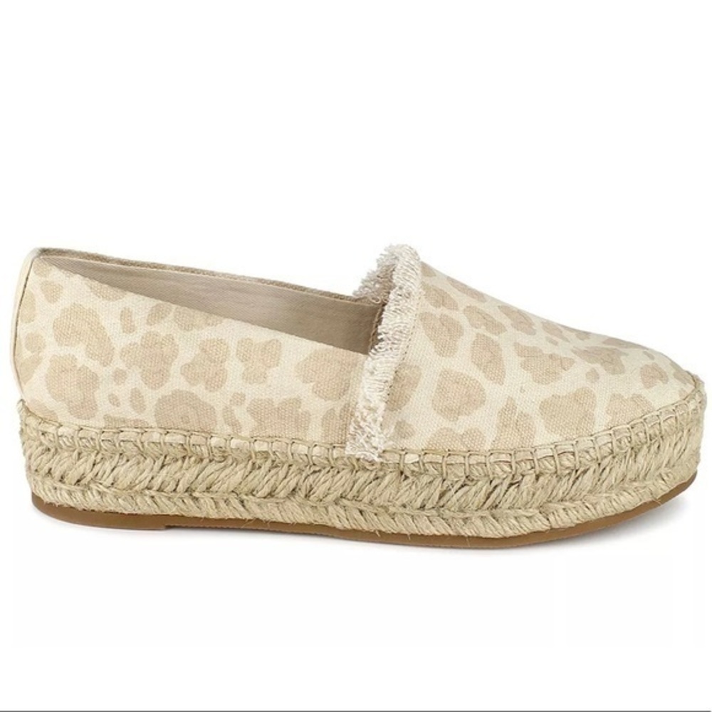 Splendid Cream Cheetah Laney Espadrille Loafers - Picture 3 of 7